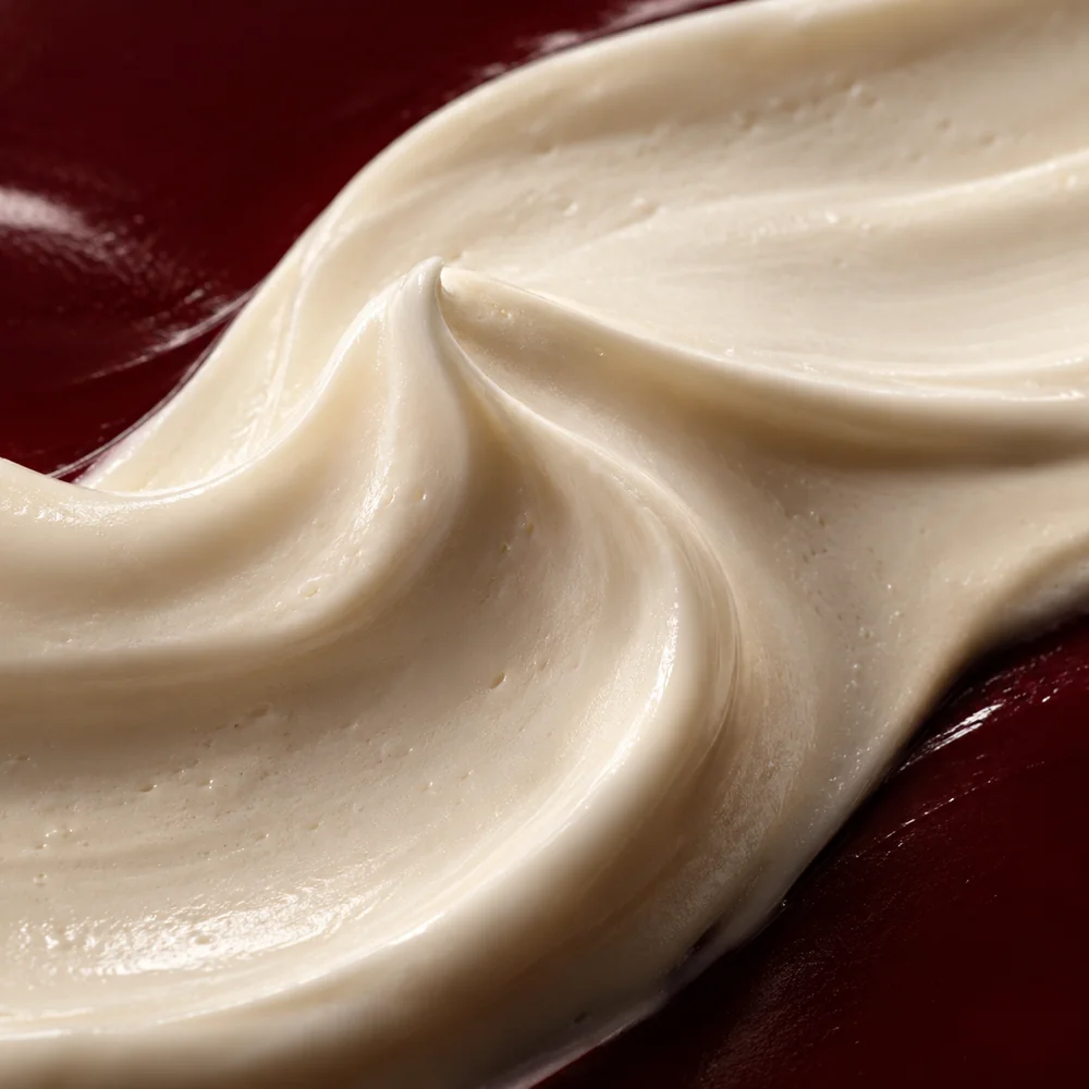 Studio in bianco e nero della texture di una crema